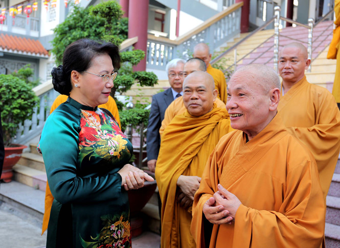 Chủ tịch Quốc hội Nguyễn Thị Kim Ngân: Phật giáo VN đã làm được nhiều việc lợi đạo, ích đời - ảnh 1