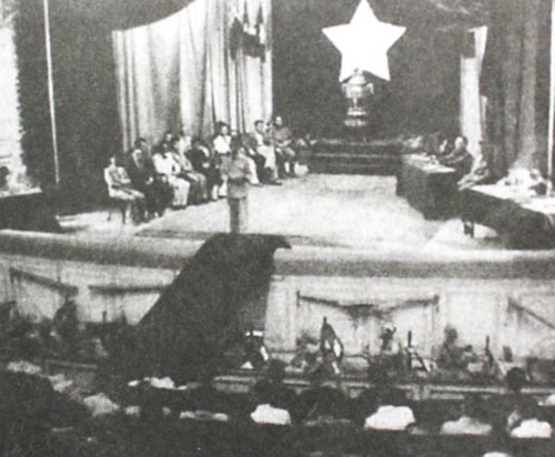 Quốc hội khóa I khai mạc ngày 2/3/1946 tại Nhà hát lớn Hà Nội. Ảnh tư liệu.