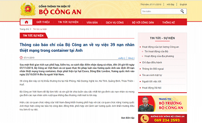 Bo Cong an: 39 nan nhan chet trong container o Anh deu la nguoi Viet Nam hinh anh 1