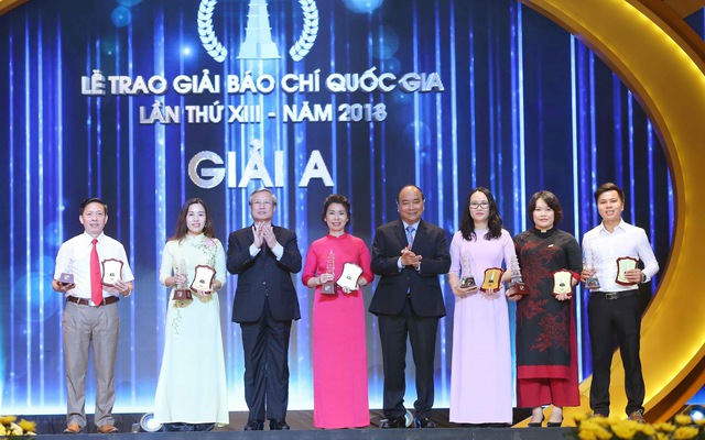 Lễ trao giải Giải Báo chí Quốc gia lần thứ XIII - năm 2018 - Ảnh: Báo điện tử Đảng Cộng sản Việt Nam