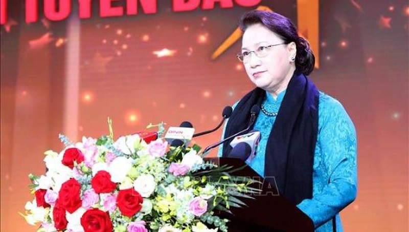 Chủ tịch Quốc hội Nguyễn Thị Kim Ngân phát biểu tại chương trình